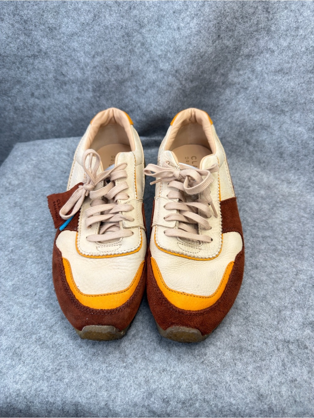 Clarks Originals Tor Run Brown Multi Leather Suede Sneakers Men’s Size 10.5